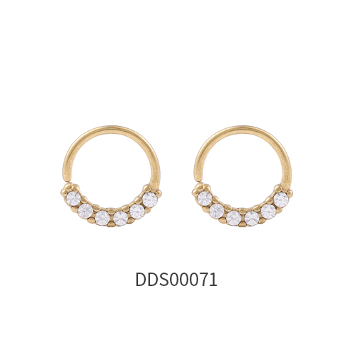 Gold PVD Coated 316L Surgical Steel Septum Ring Earring Seamless Ring 