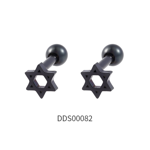 Black PVD Coated 316L Surgical Steel Ear Stud