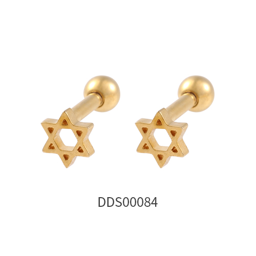 Gold PVD Coated 316L Surgical Steel Ear Stud