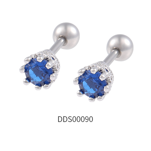 316L Surgical Steel Ear Stud with Stone