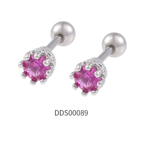 316L Surgical Steel Ear Stud with Stone