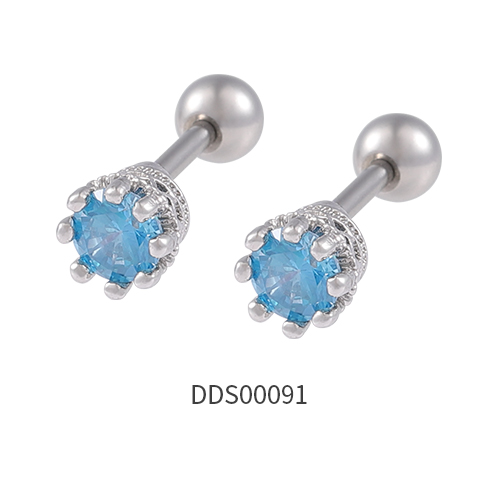 316L Surgical Steel Ear Stud with Stone