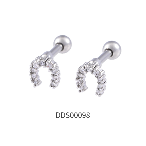 316L Surgical Steel Ear Stud with Stone
