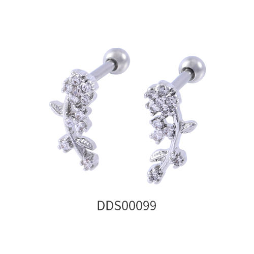 316L Surgical Steel Ear Stud with Stone
