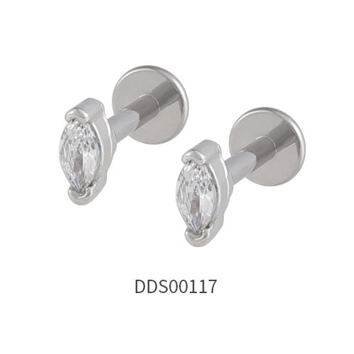 316L Surgical Steel Ear Stud with Stone