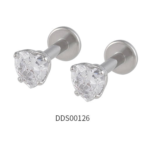 316L Surgical Steel Ear Stud with Stone
