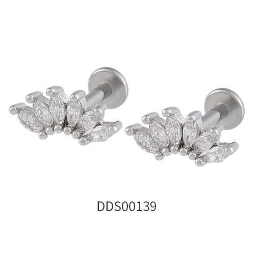 316L Surgical Steel Ear Stud with Stone