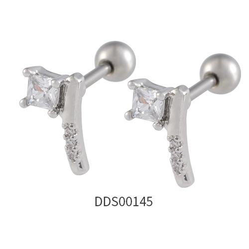 316L Surgical Steel Ear Stud with Stone