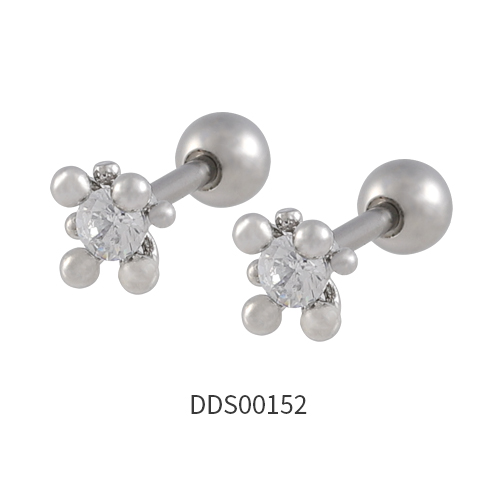 316L Surgical Steel Ear Stud with Stone