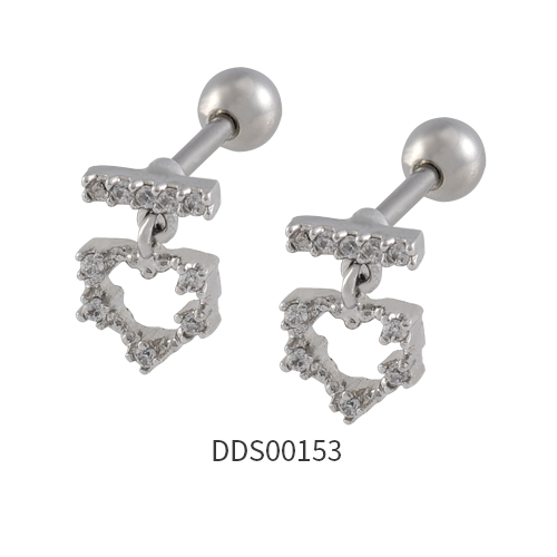 316L Surgical Steel Ear Stud with Stone