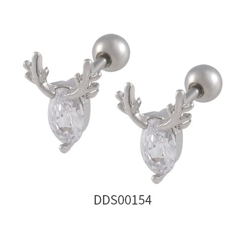 316L Surgical Steel Ear Stud with Stone