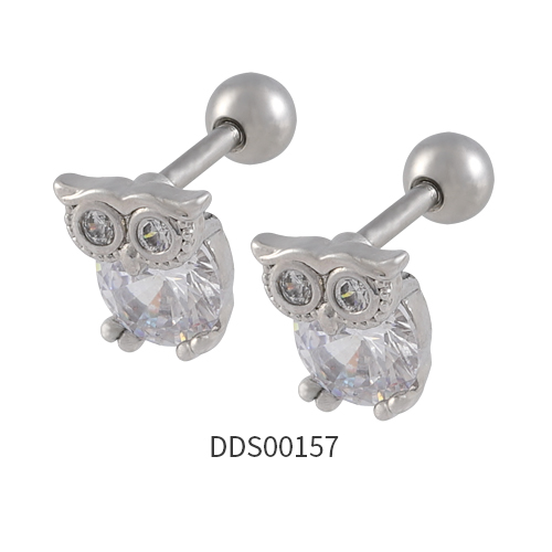 316L Surgical Steel Ear Stud with Stone