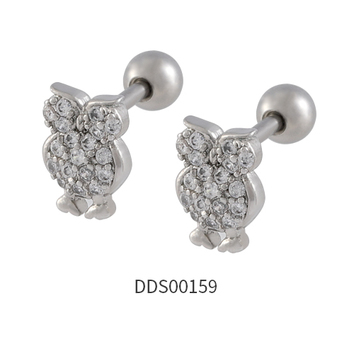316L Surgical Steel Ear Stud with Stone