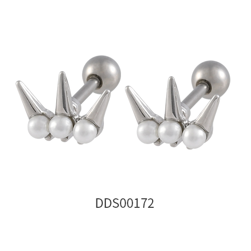 316L Surgical Steel Ear Stud with Stone