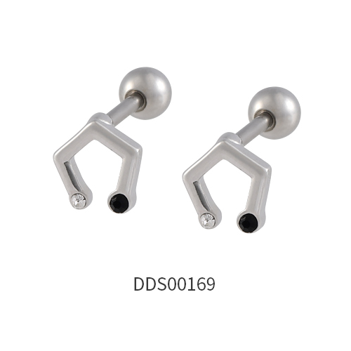 316L Surgical Steel Ear Stud with Stone