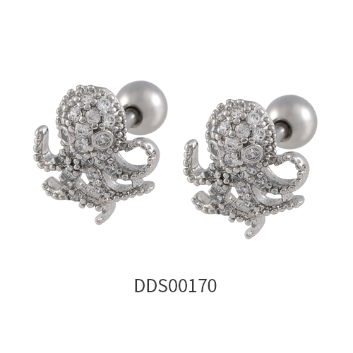 316L Surgical Steel Ear Stud with Stone