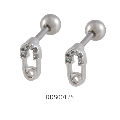 316L Surgical Steel Ear Stud with Stone