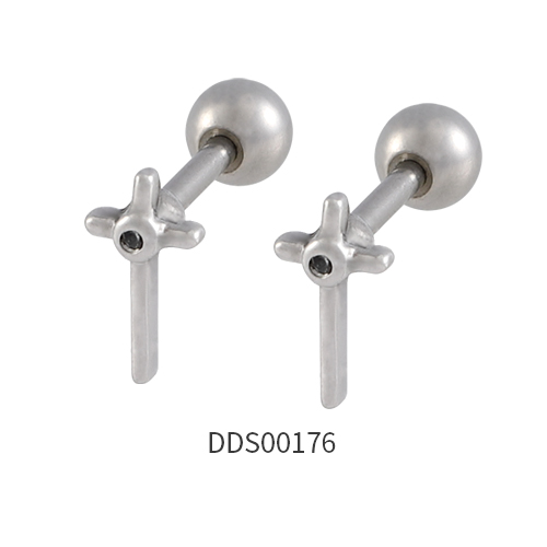316L Surgical Steel Ear Stud with Stone