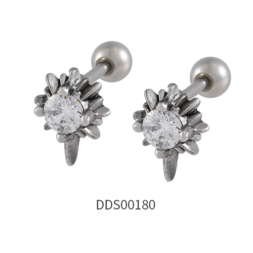 316L Surgical Steel Ear Stud with Stone
