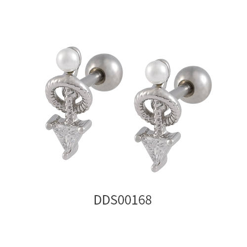 316L Surgical Steel Ear Stud with Stone