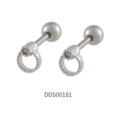 316L Surgical Steel Ear Stud with Stone