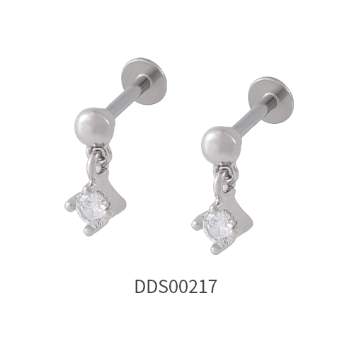 316L Surgical Steel Ear Stud with Stone