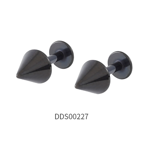 Black PVD Coated 316L Surgical Steel Ear Stud