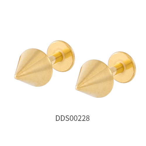Gold PVD Coated 316L Surgical Steel Ear Stud