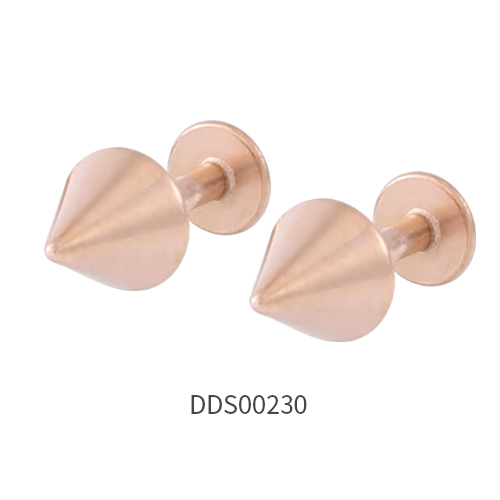 Rose Gold PVD Coated 316L Surgical Steel Ear Stud 