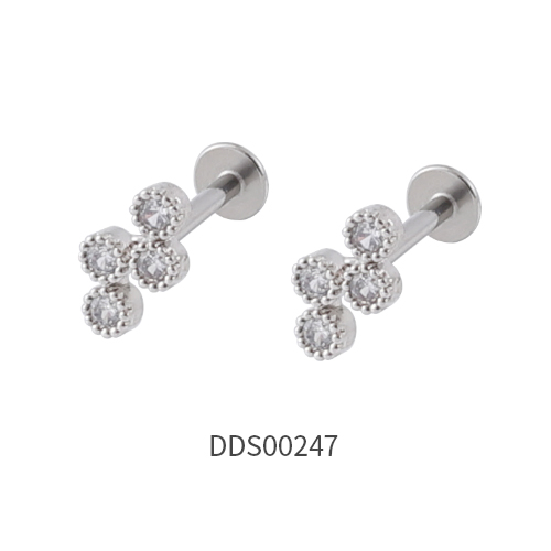 316L Surgical Steel Ear Stud with Stone