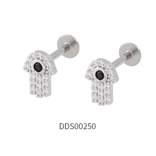 316L Surgical Steel Ear Stud with Stone
