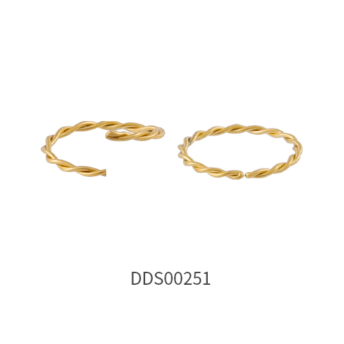 Gold PVD Coated 316L Surgical Steel Seamless Ring Nose Stud Ear Stud 