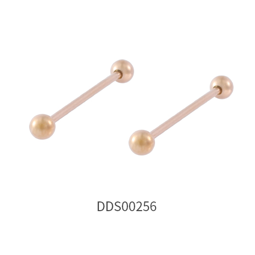 Gold PVD Coated 316L Surgical Steel Ear Stud