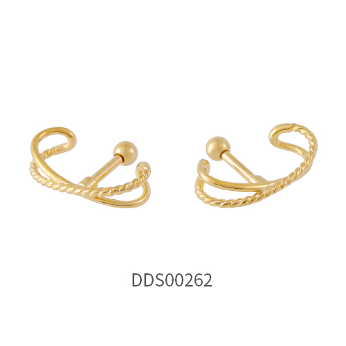 Gold PVD Coated 316L Surgical Steel Ear Stud