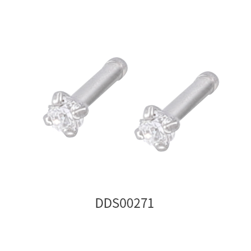 316L Surgical Steel Nose Stud with Stone