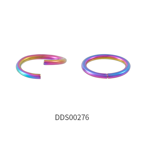 Rainbow PVD Coated 316L Surgical Steel Septum Ring Labret Seamless Ring Nose Stud Earring Stud   