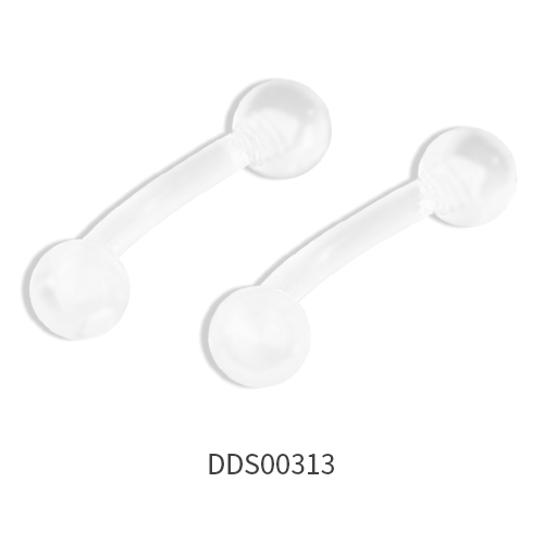 Transparent Bioflex Eyebrow Ring