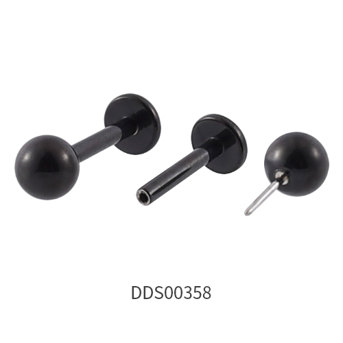 Black PVD Coated 316L Surgical Steel Labret