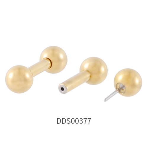 Gold PVD Coated 316L Surgical Steel Barbell
