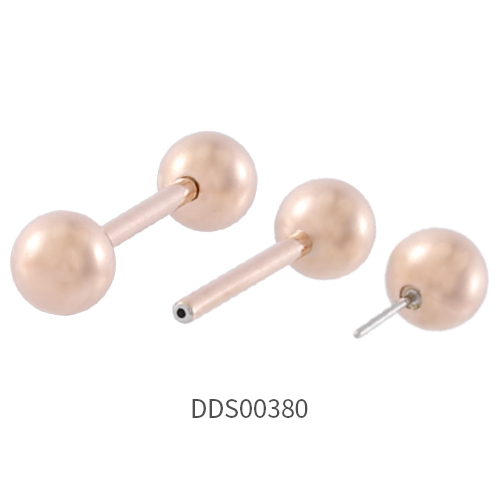Rose Gold PVD Coated 316L Surgical Steel Barbell