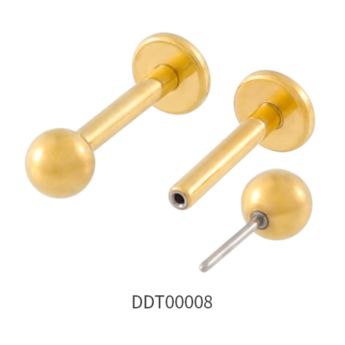 Titanium Threadless Push Pin Labret Stud