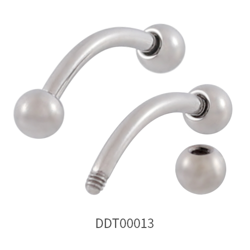 Titanium Curved Barbell Eyebrow Ring