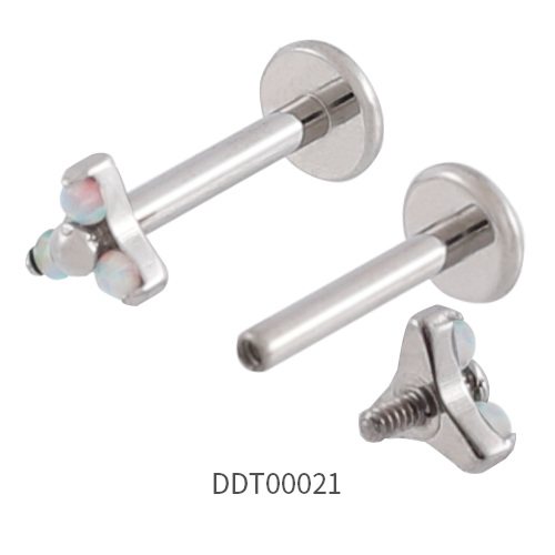 Titanium Internally Threaded Labret Earring