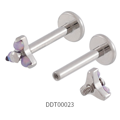 Titanium Internally Threaded Labret Earring