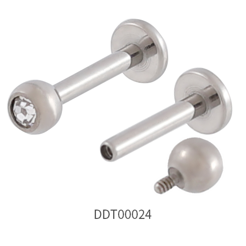 Titanium Internally Threaded Labret Earring