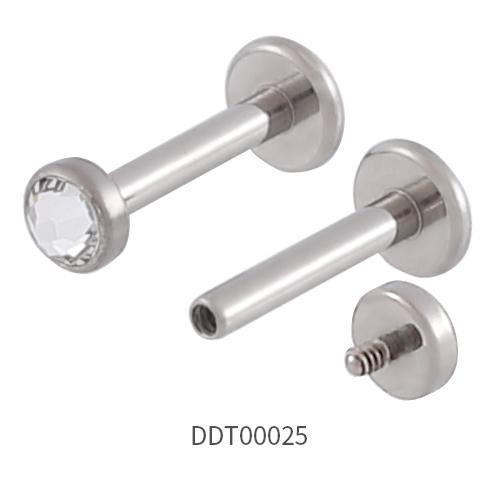 Titanium Internally Threaded Labret Earring