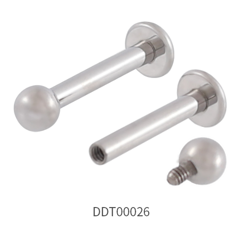 Titanium Internally Threaded Labret Earring