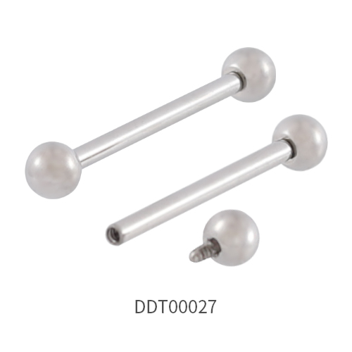 Titanium Internally Threaded Barbell Ear Stud Tongue Piercing 