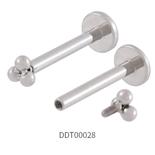 Titanium Internally Threaded Labret Earring