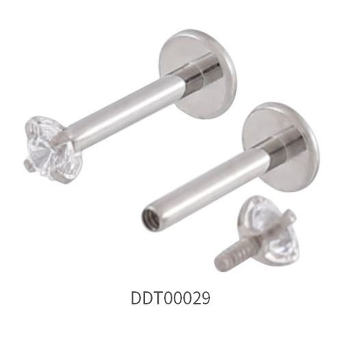 Titanium Internally Threaded Labret Earring